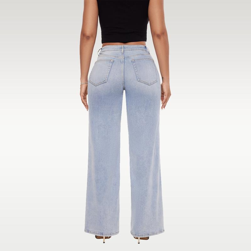 Valvari® Mid-low Rise Wide Leg Jeans