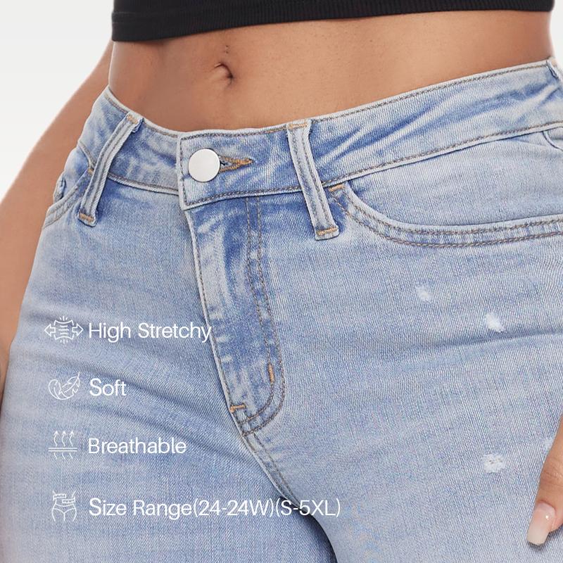 Valvari® Mid-low Rise Wide Leg Jeans