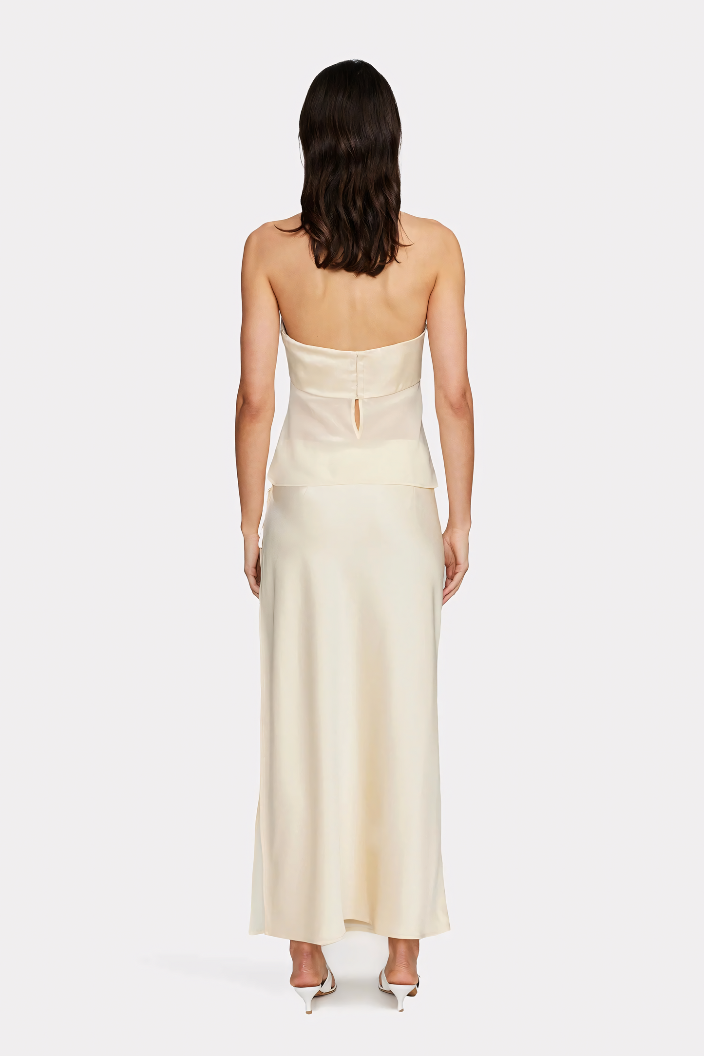 Vestido drapeado transparente Robin Radiance