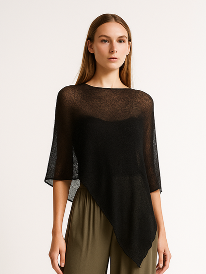 Sheer Knit Poncho