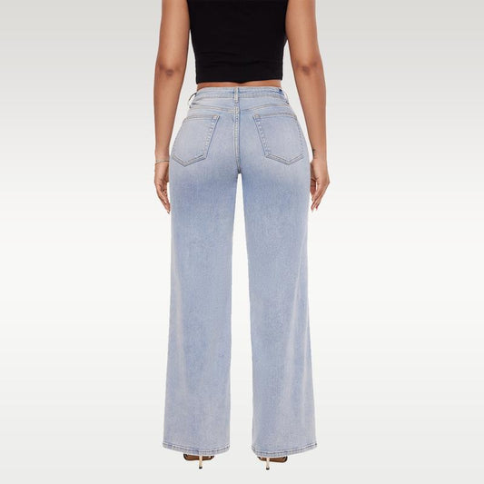 Valvari® Mid-low Rise Wide Leg Jeans